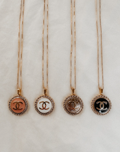 Load image into Gallery viewer, Repurposed Vintage Authentic Designer Button made into a necklace