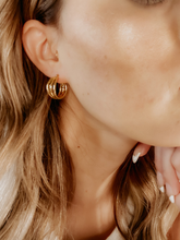 Load image into Gallery viewer, Triple Gold Hoop Earrings