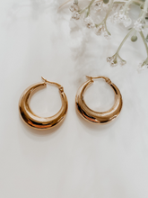 Load image into Gallery viewer, Ella Chunky Gold Hoops