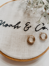 Load image into Gallery viewer, Loop around gold mini hoop earrings