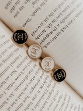 Load image into Gallery viewer, Vintage Chanel buttons made into earrings studs